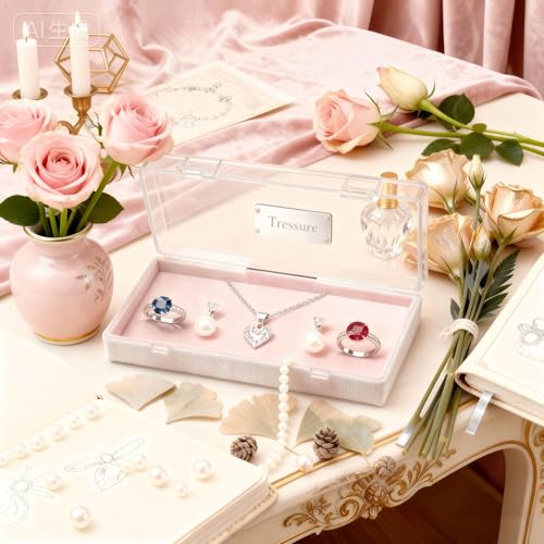 LJY 6 Pieces Rectangular Empty Mini Clear Plastic Organizer Storage Box Containers with Hinged Lids (7.3 x 3.5 x 1.8 inch, Transparent) - color: Transparent, size: 7.3 x 3.5 x 1.8 inch