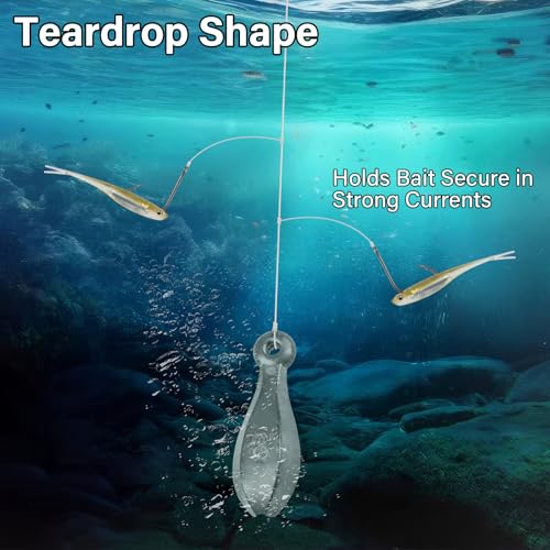Dr.Fish Bank Sinkers Lead Fishing Weights, 1-32oz/2LB, Freshwater Catfishing Weights River Channel Surf Fishing Saltwater - size: 6oz-5 Pack
