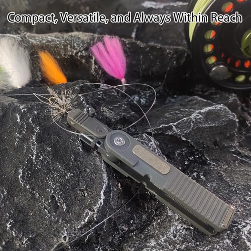 EUPHENG 5 in 1 Fly Fishing Nipper 2pcs Tippet Cutter Multifunctional line Clipper with Hook Threader,Hook Sharpener,Hook Eye Cleaner for Fly Fishing - style: 2PCS Tippet cutter