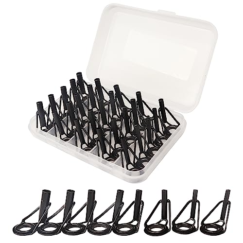 Fishing Rod Tip Repair Kit 40 Pcs Pole Eyelet Replacement Ceramic Guides Rings Mixed Size