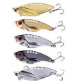 Blade Bait, Walleye Fishing Lures for Bass Fishing Lures Metal Blade Baits for Bass Trout Walleye Lures for Saltwater Freshwater,5pcs with Box