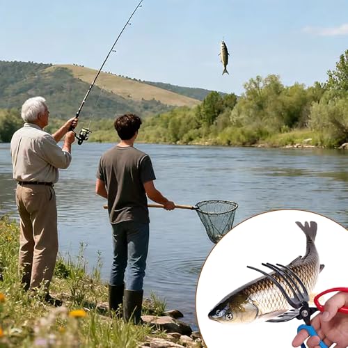 3 Fish Claw Gripper, Fishing Pliers, Fish Gripper, Metal Control Clamp Tong Tackle Tool, Multi-Functional Light Weight Accessories - color: 2 Claw*2