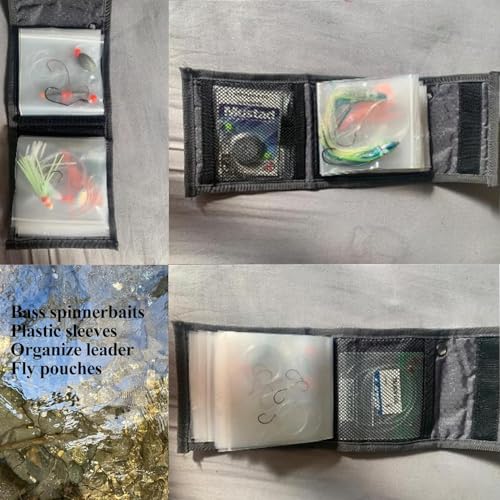 EUPHENG Fly Fishing Leader Wallet – 10 Clear Pockets Expandable Tippet Line Organizer | Secure Storage for Carp/Catfish Rigs & Fly Leaders - color: Orange