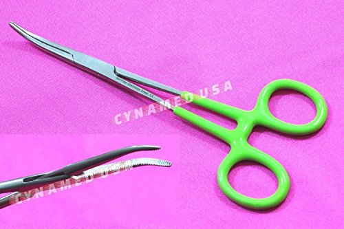 German Stainless Steel Rochester Pean HEMOSTAT Forceps Straight + Curved Serrated TIP 6.25" (CYNAMED Brand)