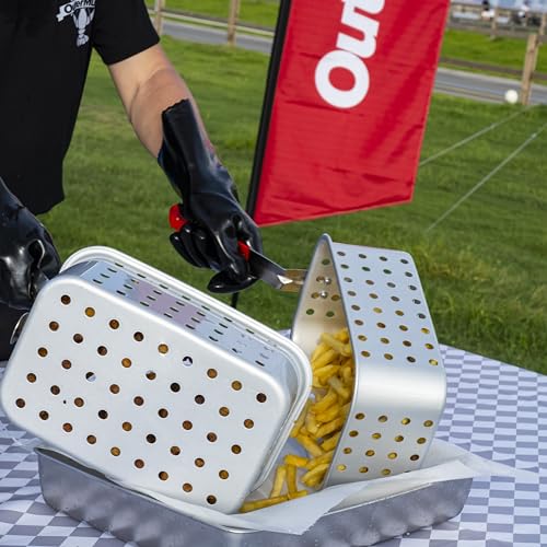 OuterMust 58,000 BTU Outdoor Fryer, 18 Qt. Deep Fryer Pot and 2 Inner Baskets, Ideal for Frying Fish, Chicken Wings, French Fries - size: 18 Qt. with Baskets