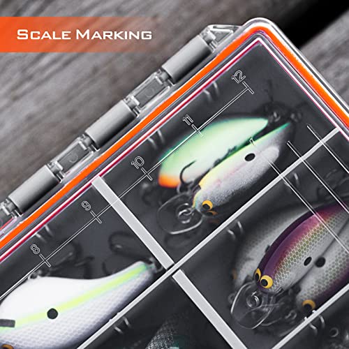 KastKing HyperSeal Waterproof Tackle Box, Waterproof 3600 and 3700 Tackle Trays, Fishing Tackle Box Organizer with Removable Dividers, Lure Box and Terminal Tackle Storage - size: 3700 (2 Packs)
