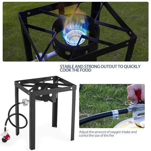 OuterMust 58,000 BTU Outdoor Fryer, 18 Qt. Deep Fryer Pot and 2 Inner Baskets, Ideal for Frying Fish, Chicken Wings, French Fries - size: 18 Qt. with Baskets