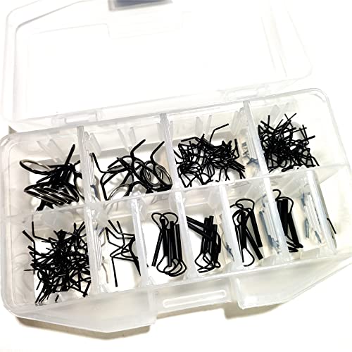 Kalavarma Fly Fishing Rod Repair Guide Kit Classic Fly Rod Wire Loop Fly Tops Sliver,Black,Gun Smoke Color - color: Black