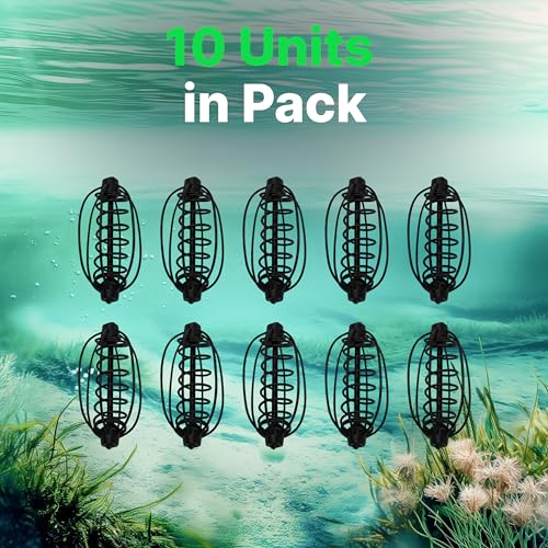 10pcs Spring Fishing Feeder Carp Сrucian Bream Tackle Cage - color: Black, size: 25g