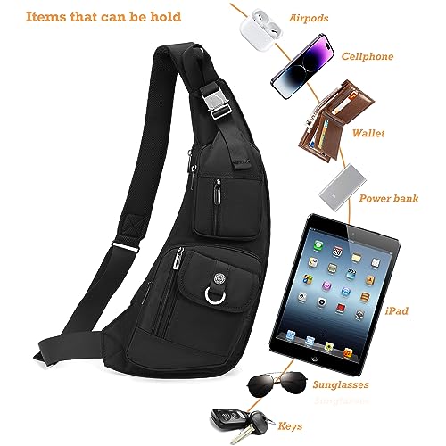 NICGID Sling Bag Chest Shoulder Backpack Crossbody Bags Casual Daypack for Men Women (Army gren-014) - color: Army Gren-014