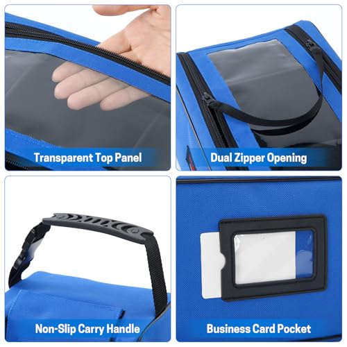 VISEMAN Fishing Tackle Bag, Waterproof Bait Storage Bag, Tackle Organizer | Fishing Bait Bag with Transparent Window for Crappie and Bass Fishing - color: Blue