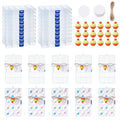 30 Sets Fishing Party Favors Candy Little Tackle Boxes with 30 Fishing Bobber 30 Blank Cards 20M Jute Twine Fishing Party Decorations Gone Fishing Theme Supplies (Removable Partition) - style: 15 Compartments (Removable)