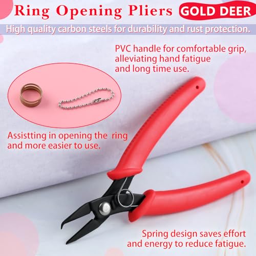Split Ring Pliers - Jump Ring Opener & Splitter for Jewelry Making & Repair