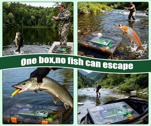 Elite Bass Fishing Tackle Box Kit - All-in-One Lure Set | Fully loaded with zero junk fillers. Premium Gear Gift for beginners, teens, Men, Dad, Weekend & Progressive Anglers - color: 226Pcs - Premium Tackle Kit (Adults & Progressive Anglers)