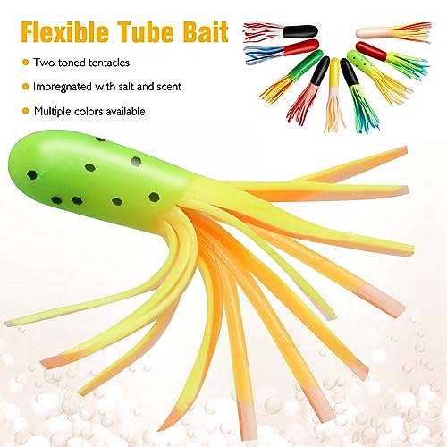 Dovesun Crappie Lures with Jig Heads Kit, Soft Plastic Grubs-Tube Baits 1/8oz 1/16oz 1/32oz Crappie Jigs Walleye Trout Bass Crappie Baits 95-120pcs - color: B-120PCS-Crappie Lures(small)