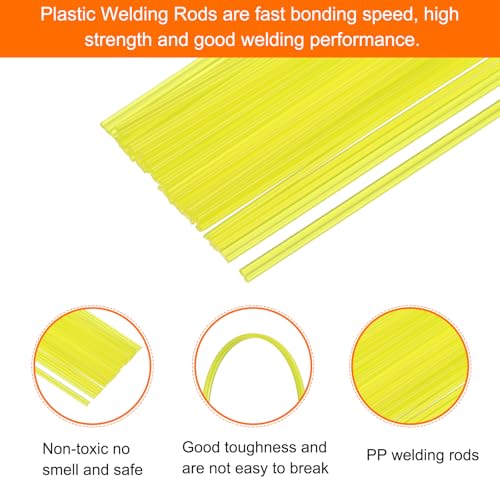MECCANIXITY 20pcs 10 Inch Plastic Welding Rods PP Welding Strips Welder Rods for Car Bumper, Kayak Repair, Plastic Welder, Yellow - color: Yellow, size: 10 Inch