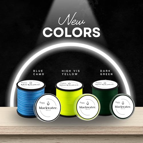 Blackwater Braid 8X Braided Fishing Line – Smooth, Strong UHMWPE Fiber – Abrasion Resistant, Zero Stretch – for Saltwater & Freshwater - color: Dark Green, size: 15LB (300 Yards)