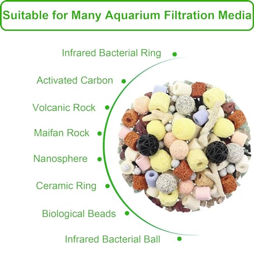 10 Pcs 10" x 7" Aquarium Filter Media Bags, Fish Tank Media Mesh Filter Bags with Zipper, Black Mesh Reusable Bags for Activated Carbon, Ceramic Rings, etc. - size: 10" x 7"