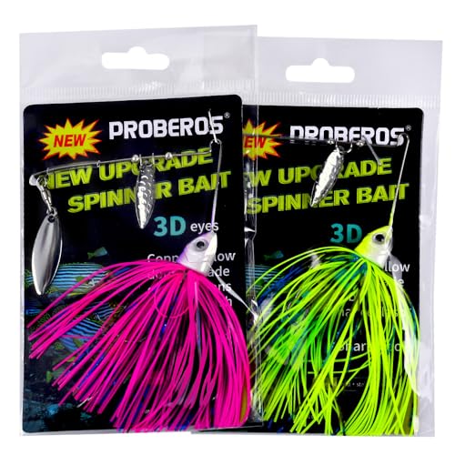 Spinnerbait Fishing Lure, Hard Metal Jig Spinner Baits Kits Swimbait for Bass Trout Pike Salmon Walleye Freshwater Saltwater 5pcs/Pack - color: Spinnerbait 5pcs/set 4, size: 1/2oz