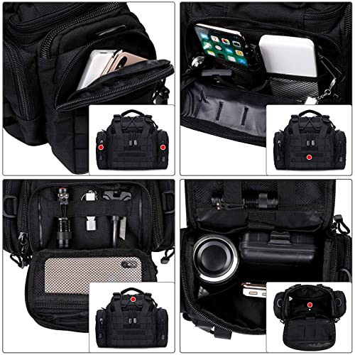 G4Free Outdoor Travel Waist Pack Hiking Fanny Pack Tactical bag Fishing Tackles Black - color: Black