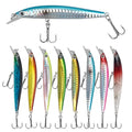 Fishing Lures Kit Crankbait Minnow Jerkbaits Popper Lures Shadllow Deep Diving Swimbaits Pencil Walleye Lures Artificial Hard Fishing Baits for Bass Trout Redfish Saltwater Freshwater - color: Jerkbaits-8pcs