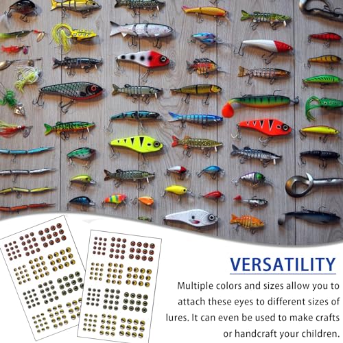 Bionic Fish Eyes for Lures Fly Tying Material Realistic Fish Eyes for Fishing Baits DIY Jigs Fishing Lure Making Supplies - style: 432pcs-4/5/6mm