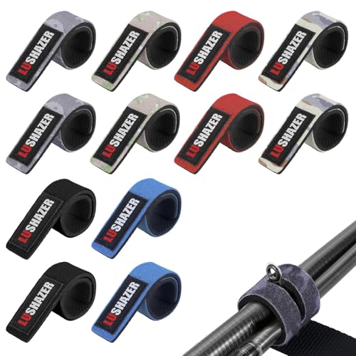 Pawfly 12 Pcs Fishing Rod Straps, 6 Colors, Hook and Loop Pole Straps, Stretchy Neoprene Fishing Rods Ties Rod Wraps, Pole Belts for Casting Rods Spinning