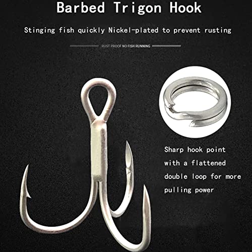 Popper Fishing Lure Set, 3 PCS Topwater Popper Lures 3D Eyes Fishing Accessories for Saltwater Surface Casting and Freshwater Fishing Gt Tuna Kingfish Large Predator Fish (5.11in, 1.48Oz) - color: A