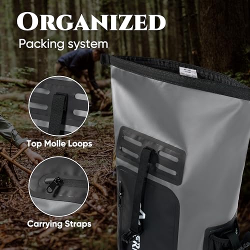 Waterproof Dry Bag with Waterproof Phone Case Grey - color: Grey, style: Dry Bag