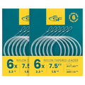 SF Pre-Tied Loop Fly Fishing Tapered Leader Nylon Clear Trout Freshwater Saltwater Bonefish Permit Bass Salmon Steelhead 7.5FT 9FT 10FT 12FT 15FT 0X 1X 2X 3X 4X 5X 6X 7X - size: 7.5FT-6X, style: Freshwater Knotted 12-pack