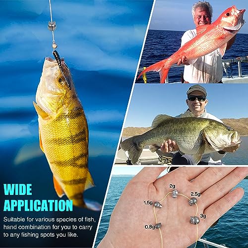 100pcs Split Shot Fishing Weights Removable Round Clip On Fly Fishing Line Sinkers Freshwater Saltwater Split Shot Fishing Sinkers Weights - style: 3g-100pcs