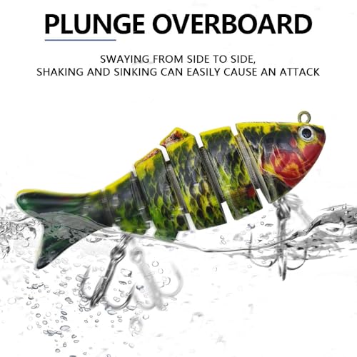 Fishing Lures for Freshwater and Saltwater，Lifelike Swimbait Lures for Bass Trout Pike，Amazing Fishing Gifts for Fishman - size: A3-3.8''0.045lb