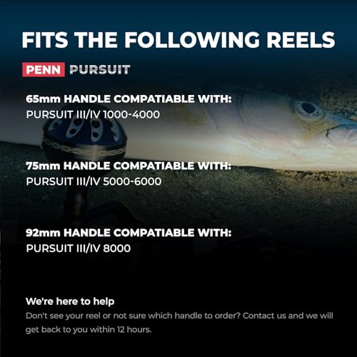 GOMEXUS Power Handle for Penn Pursuit III IV Spinning Reel Crank (Make Sure Your Reel's Size) - style: For Size 5000-6000