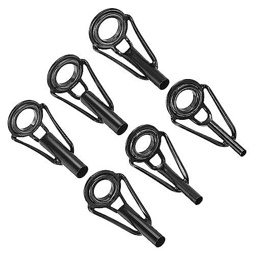 PATIKIL Fishing Rod Tip Repair Kit Stainless Steel Pole Ring Guide Replacement for Saltwater Freshwater Fishing - color: Black, size: 1.6-4mm