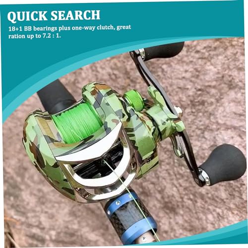 Baitcasting Reel Fishing Reel 18+1 Ball Bearing 7.2:1 Gear Ratio 9 Gear Braking Baitcaster Dual Handle Nylon Heavy Duty 10KG Fishing Reel. - color: Right Hand