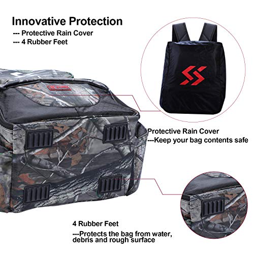Sougayilang Fishing Tackle Backpack Waterproof Tackle Bag Storage with 4 Trays Tackle Box