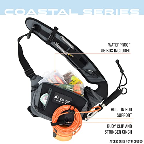 FROGG TOGGS Flats Sling Pack, Easy Hands-Free Tackle Storage Bag with Built-in Rod Support