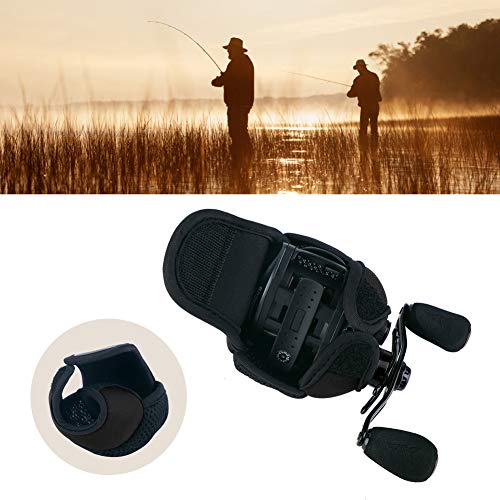 Baitcast Reels Cover Case, Breathable Baitcasting Reel Protector Soft Protective Cover For Fishing Wheels (Black)