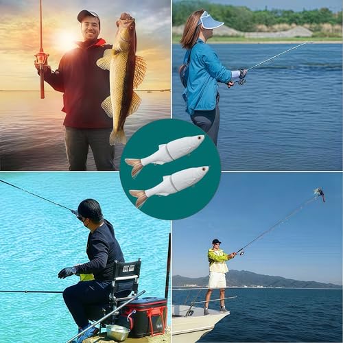 2PCS Unpainted Blanks Bait 6.69 inch / 1.36oz Hand-Carved Fish Scales Filament Tail Gilde Bait Artificial Fishing Lure