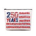 Patriotic Makeup Bag, American 250th Gifts For Women, American 250th Anniversary Makeup Pouch, Travel Toiletry Bag With Zipper, Patriotic Bag Gifts For Women, Travel Toiletry Bag - color: 250th