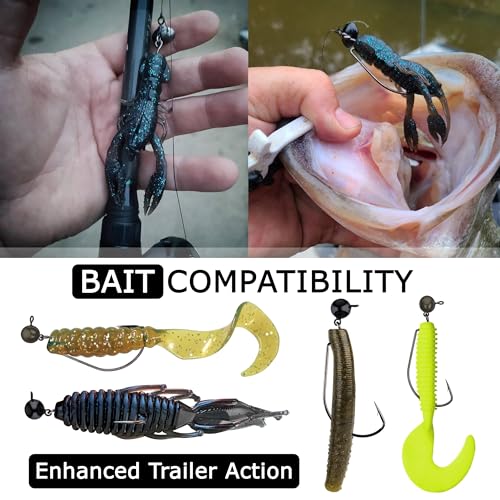 Reaction Tackle Tungsten Football Swing Jig Heads - Bass Fishing Jigs -Swinging Action Trigger Bait -Versatile Jig with Sharp Hooks -Mimics Crawfish (3-Pack) - color: Green Pumpkin, size: 3/4 oz