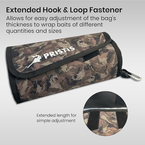 Pristis Fishing Soft Lure Storage Binder Bag, Plastic Bait Organizer Wallet Case with 6 Transparent Pocket Sleeves for Worm Rigs Lines, Durable Tackle Accessory for Saltwater Freshwater - color: Jungle Camo