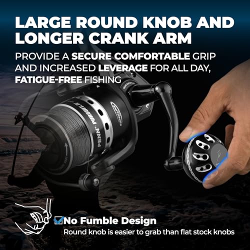GOMEXUS Power Handle for Penn Pursuit III IV Spinning Reel Crank (Make Sure Your Reel's Size) - style: For Size 1000-4000