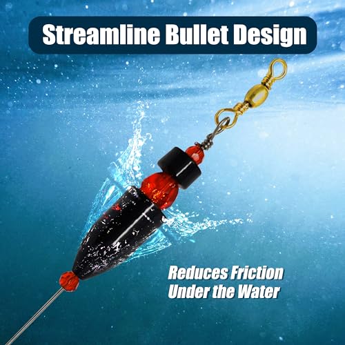 Reaction Tackle Carolina Rigs for Bass Fishing- Freshwater Saltwater - Brass Pre Rigged Kit- Fishing Weights Barrel Sinkers 6-Pack - color: Brass, size: 3/8 Oz