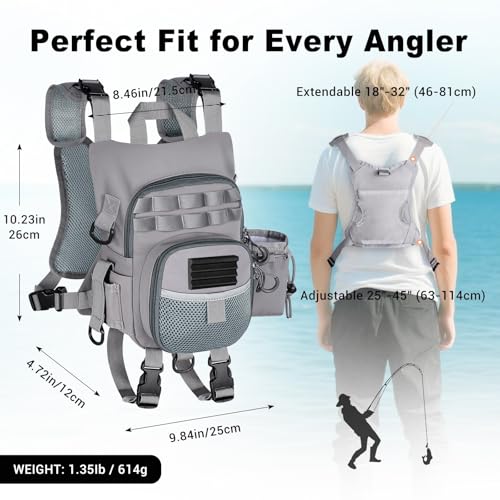 Ultimate Lightweight Fly Fishing Chest Pack - Water-Resistant Specialized Gear Storage with Quick-Access Design for Streamside Adventures