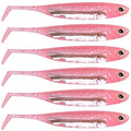 Dr.Fish Paddle Tail Swimbaits, Soft Fishing Lures for Bass Fishing 2.75-4.75 Inches, Freshwater & Saltwater Soft Plastic Baits Swim Shad Bait Minnow Lures Drop Shot - color: Pink, size: 2.7"-6 Pack