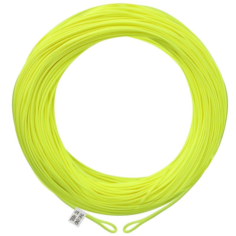 Maxcatch Fly Line with Two Welded Loops, Weight Forward Floating, 100FT, Multiple Colors, WF1F-WF9F, for Freshwater Fly Fishing - color: Fluo Yellow, size: WF4F-100FT