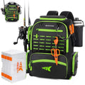 KastKing Bait Boss Fishing Tackle Backpack with Rod Holders-4 Tackle Boxes-Rain Cover,Storage for Fishing Gear - color: C: Grass Green