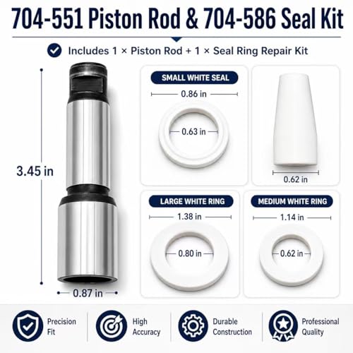 Piston Pump Repair Kit for 440, 540, 640 Airless Paint Sprayers, Replacement Piston Rod for 704-586 704-551