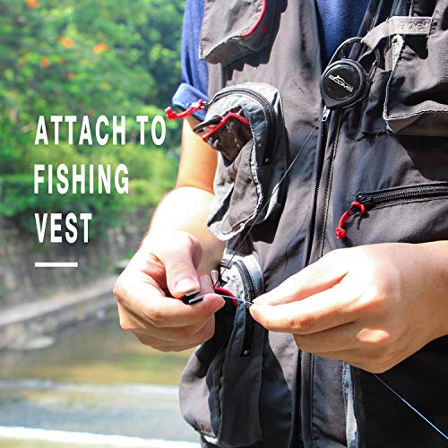 Booms Fishing RG1 Fly Fishing Zinger Retractor 3 pcs - color: Black